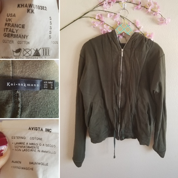 Kai-aakmann green jacket hooded jacket Small - Picture 4 of 8